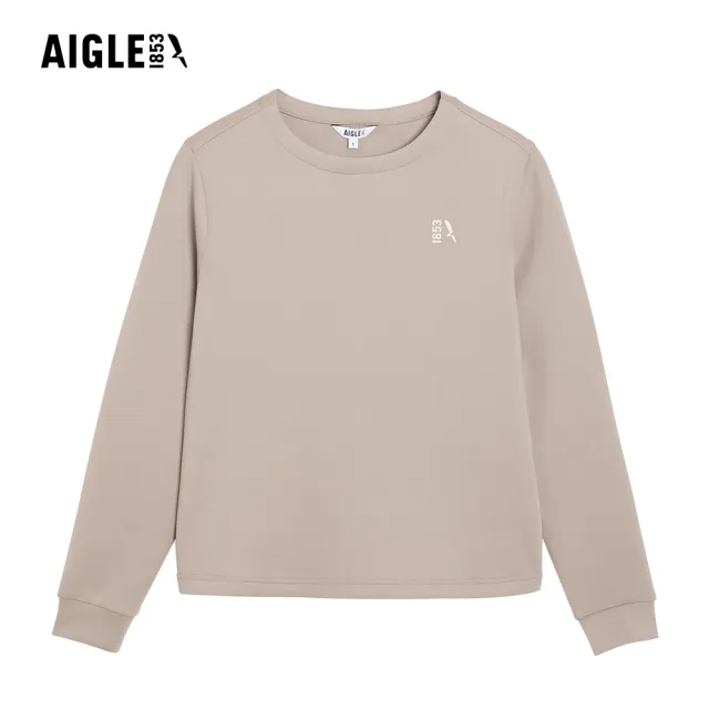 【AIGLE】女 抗UV涼感長袖T恤｜AG-5A251A146 煙霧灰(女裝 抗UV 防曬 涼感衣 女 T恤 長袖T恤)