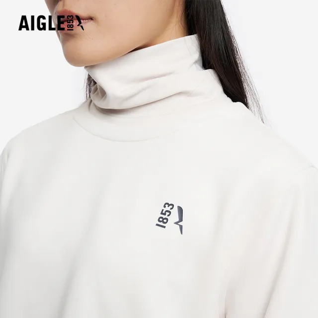 【AIGLE】女 抗UV涼感長袖T恤｜AG-5A251A131 米白(女裝 抗UV 防曬 涼感衣 女 T恤 長袖T恤)
