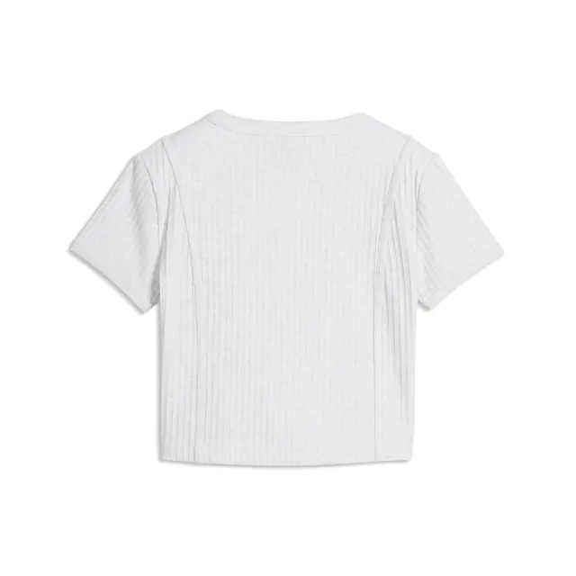 【PUMA】上衣 Essentials 女款 白 短袖 短版 圓領 合身 亞規 639039-05