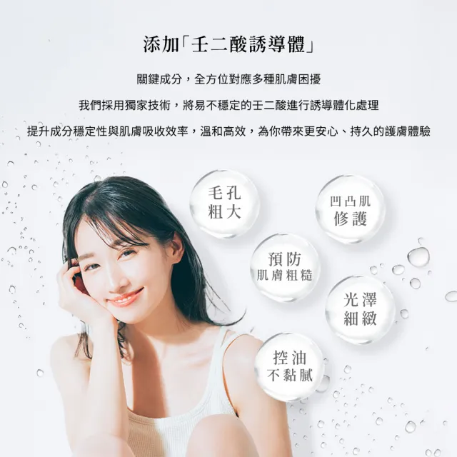 【AZELAIN】艾姿琳 重點修護1+1超值組(壬二酸淨痘安瓶30mL+壬二酸晶透修護霜15g)
