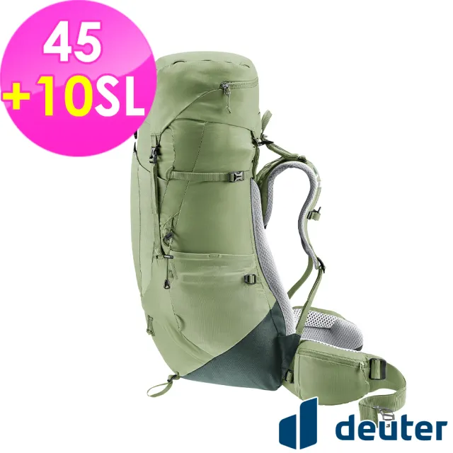 【deuter】AIRCONTACT LITE拔熱式透氣背包45+10SL(3340223綠/長途朝聖/徒步旅行/旅遊/戶外活動)