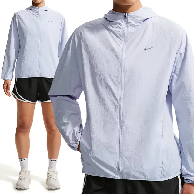 【NIKE 耐吉】As W Nk Tempo Uv Light Jkt 外套 女款 淺灰色 連帽 拉鍊 IH7974-085