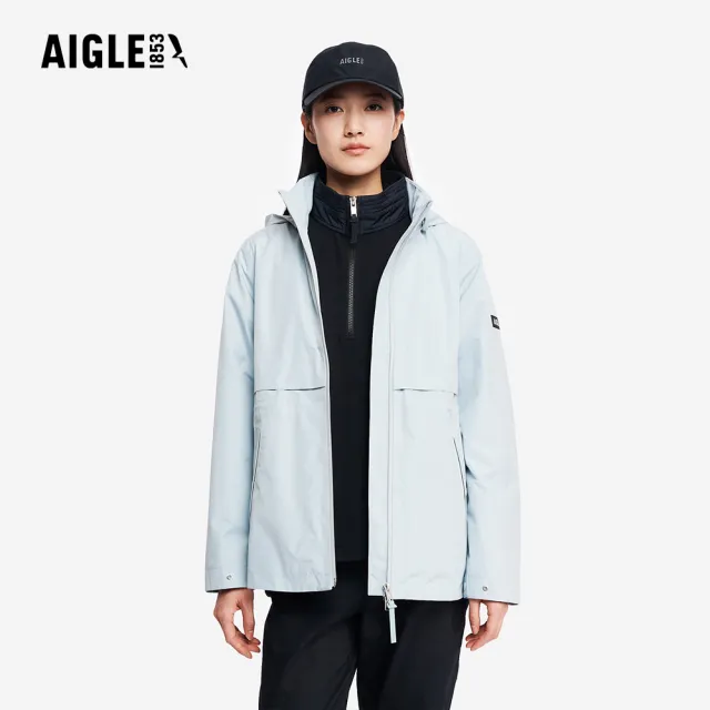 【AIGLE】女 GORE-TEX 防水透氣外套|AG-5A204A236 冰河藍(女外套 防水透氣外套 防風外套 Goretex)