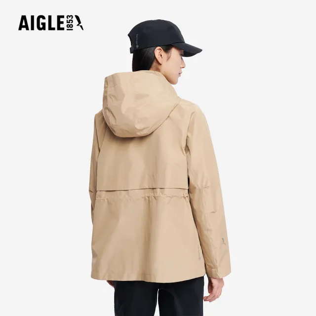 【AIGLE】女 GORE-TEX 防水透氣外套|AG-5A204A150 卡其(女外套 防水透氣外套 防風外套 Goretex)