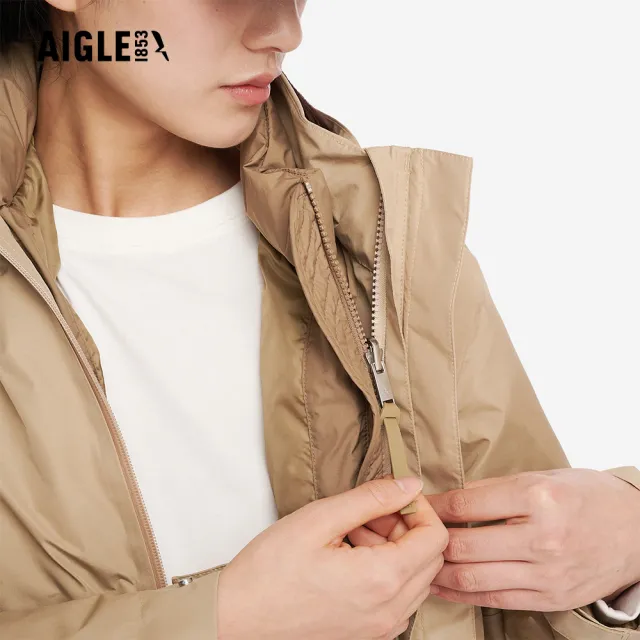 【AIGLE】女 GORE-TEX 防水透氣外套|AG-5A204A150 卡其(女外套 防水透氣外套 防風外套 Goretex)