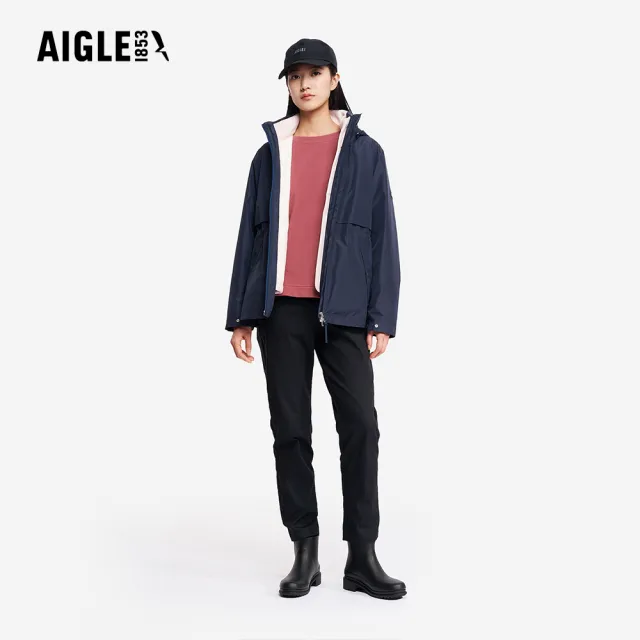 【AIGLE】女 GORE-TEX 防水透氣外套|AG-5A204A057 深藍(女外套 防水透氣外套 防風外套 Goretex)