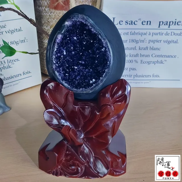 【開運方程式】紫水晶恐龍蛋特紫晶洞E09(1.7kg稀有恐龍蛋紫晶洞造財庫紫水晶洞)