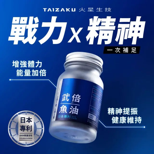 【TAIZAKU 火星生技】武倍魚油5入 60粒/盒(日本專利BNN蕉護活性 精胺酸 瑪卡 男性保健)