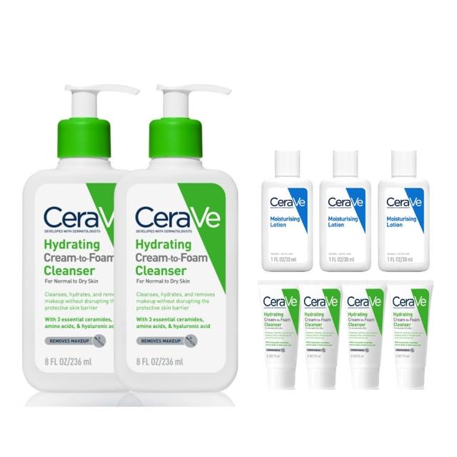 【CeraVe適樂膚】獨家限定★溫和洗卸泡沫潔膚乳 買2送7(洗臉卸妝)