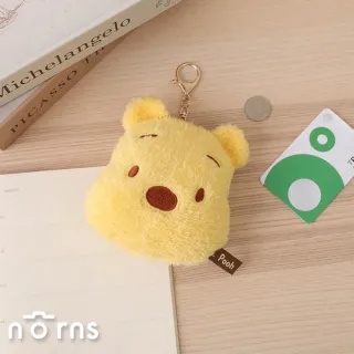 【Norns】迪士尼小熊維尼大臉絨毛票夾零錢包 norns Original Design