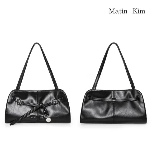 【MATIN KIM】官方旗艦 綁帶造型皮革肩背包(多款任選)
