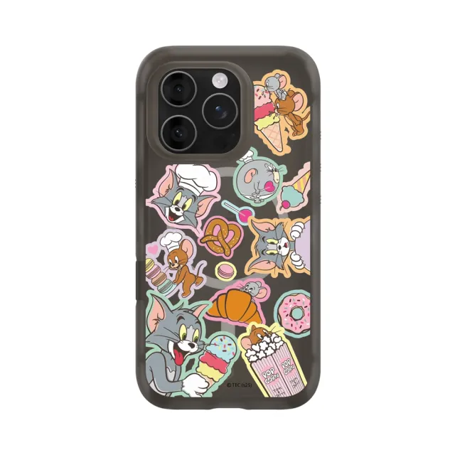 【RHINOSHIELD 犀牛盾】iPhone 15 系列 AirX MagSafe兼容氣墊磁吸防摔手機殼/美食大集合(湯姆貓與傑利鼠)