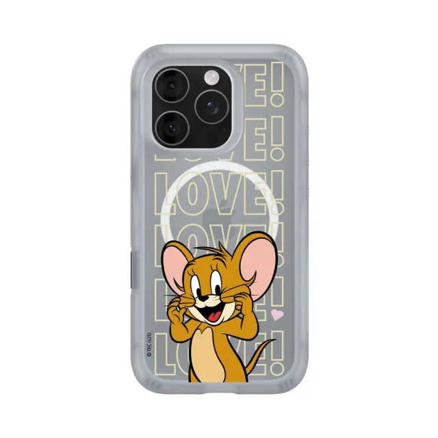【RHINOSHIELD 犀牛盾】iPhone 15系列 AirX MagSafe兼容氣墊磁吸防摔手機殼/傑利鼠愛心(湯姆貓與傑利鼠)