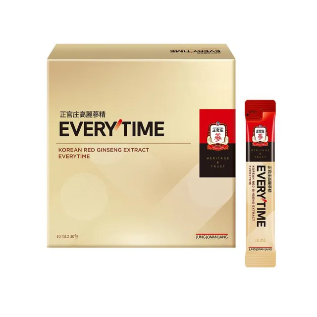 【正官庄】高麗蔘精EVERYTIME-10mlx30入/盒(人蔘/保護力/新陳代謝/生理機能／朴寶劍代言)