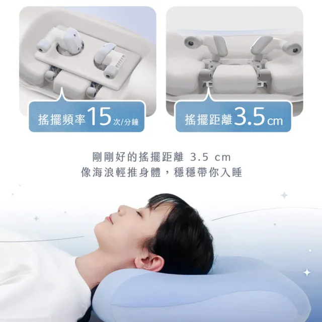 【3ZeBra 三隻斑馬】海浪枕｜按摩睡眠兩用枕 (按摩枕/肩頸按摩/助眠枕/熱敷)