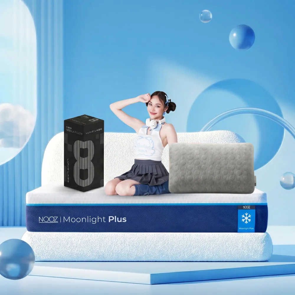 【Lunio】雙人特大涼感記憶床+枕6尺x7尺x20cm-Nooz Moonlight Plus