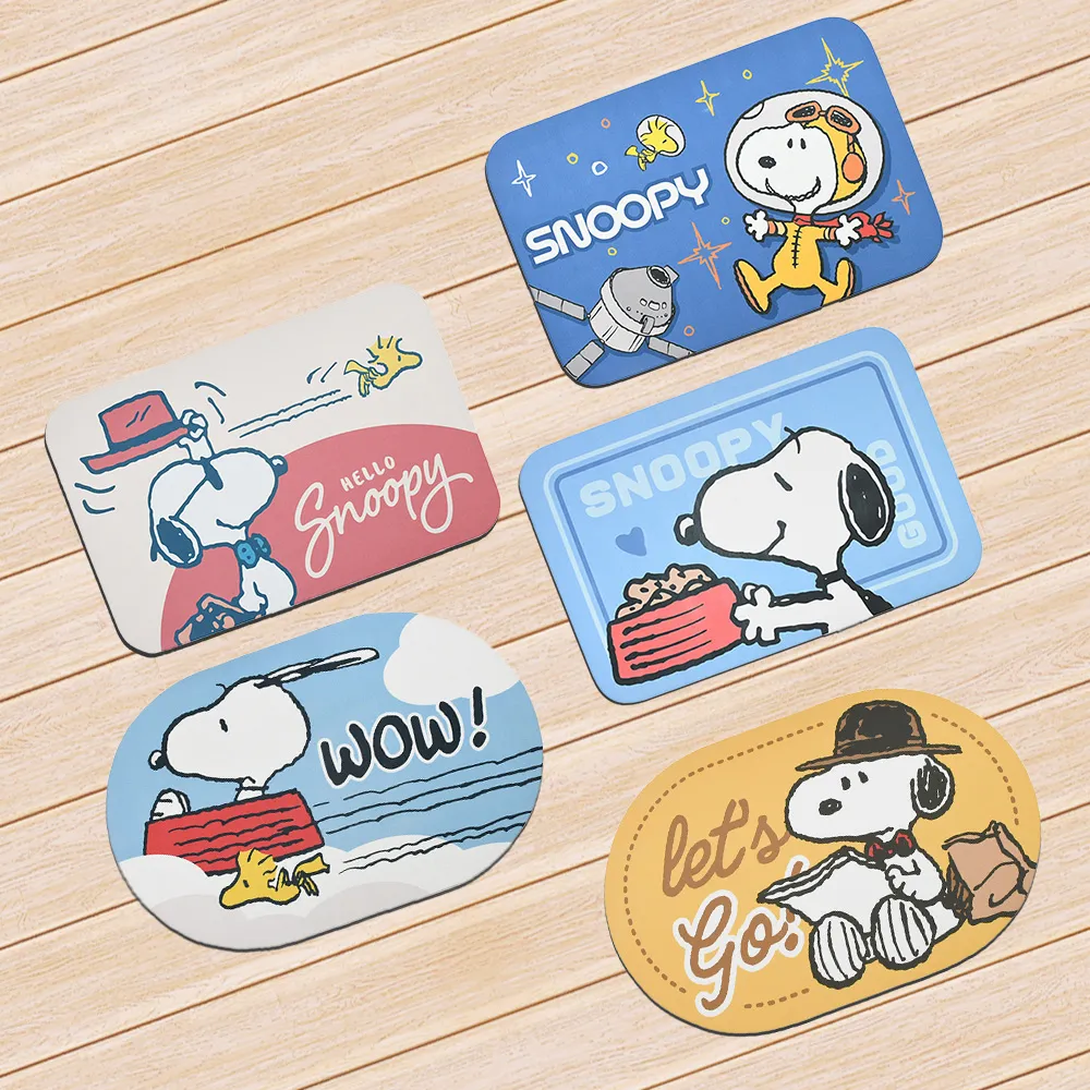 【SNOOPY 史努比】買一送一 超吸水薄型止滑吸水地墊 腳踏墊 多款選(正版授權 科技吸水布  可機洗 玄關墊)