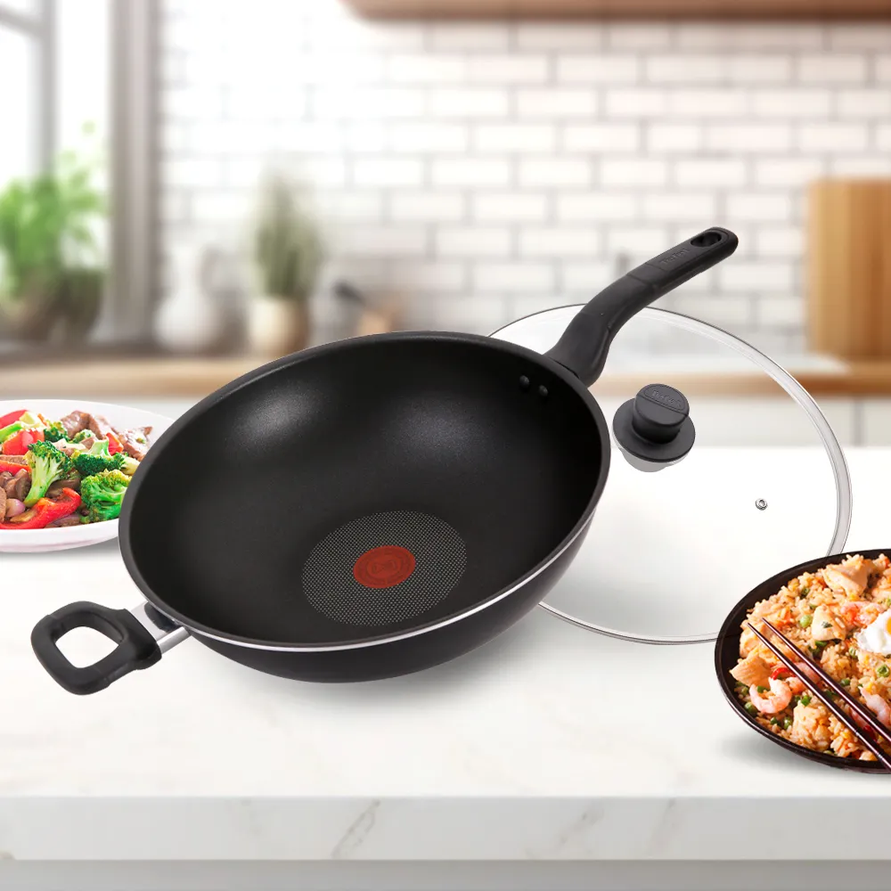 【Tefal 特福】momo獨家 新經典系列36CM單柄不沾鍋炒鍋(加蓋)