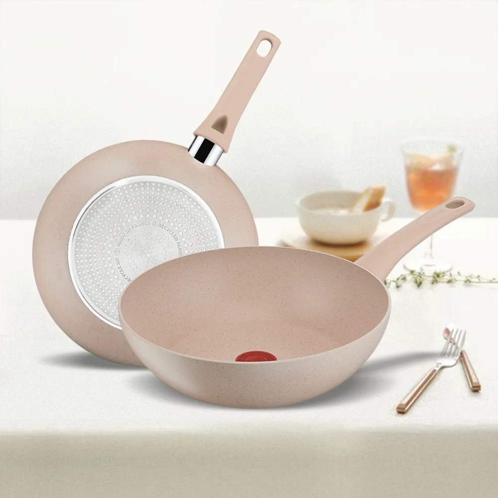 【Tefal 特福】法國製法式歐蕾系列28CM不沾鍋炒鍋(IH爐可用鍋/電磁爐適用)