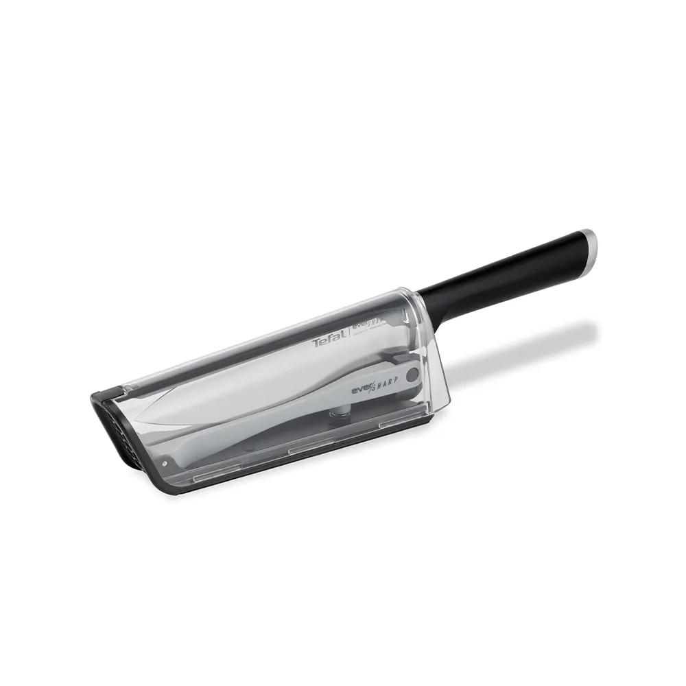 【Tefal 特福】Eversharp系列不鏽鋼主廚刀16.5CM(含磨刀石架)
