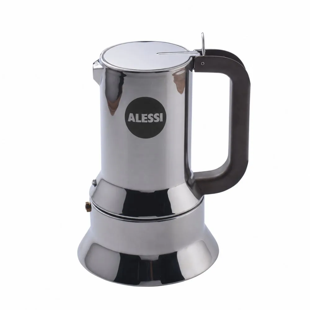 【ALESSI】9090 新版 不鏽鋼摩卡壺 咖啡壺 6人份 義大利製(平輸品)