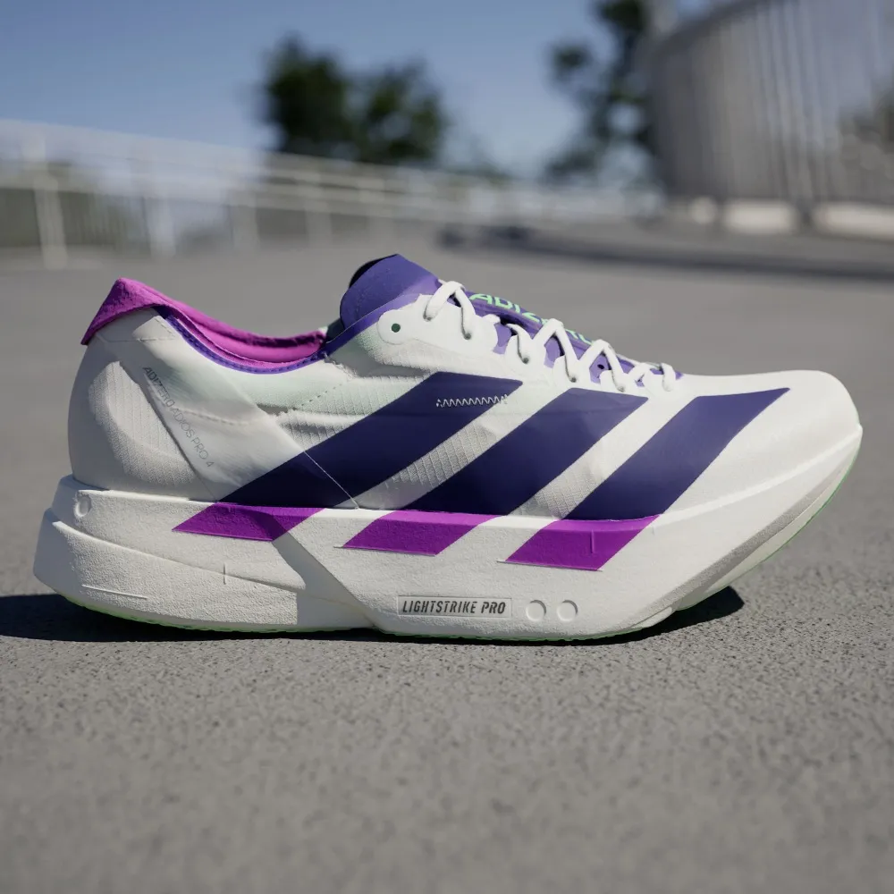 【adidas 愛迪達】ADIZERO ADIOS PRO 4 跑鞋 運動鞋 慢跑鞋 男鞋 JR1656