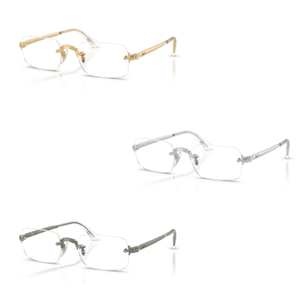 【RayBan 雷朋】無框 光學鏡框 眼鏡鏡框 復古 A$AP聯名版(RX3928V 2500、 2501、 3201 54mm)