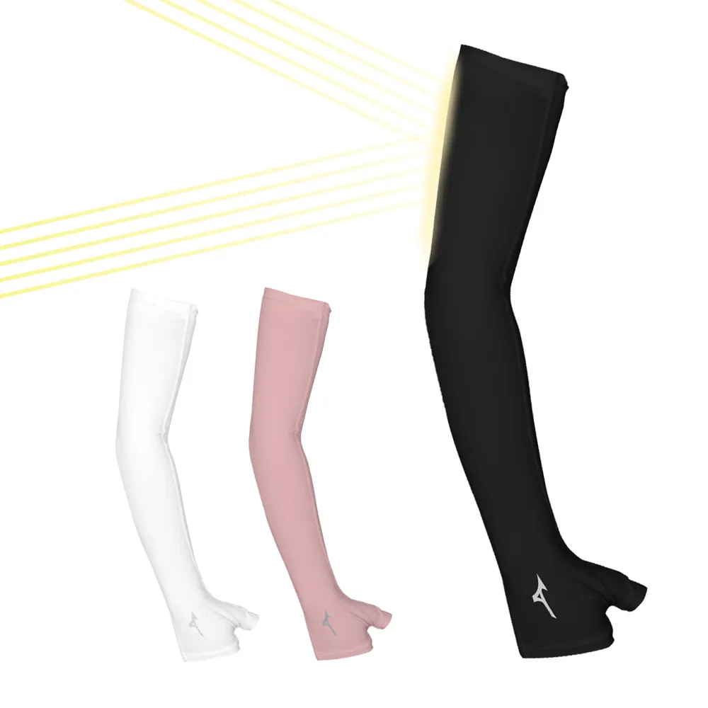 【MIZUNO 美津濃】半掌式涼感袖套-一雙入 台灣製 吸濕排汗 抗UV 防曬 單車 臂套(32TYDG0209 32TYDG0201)