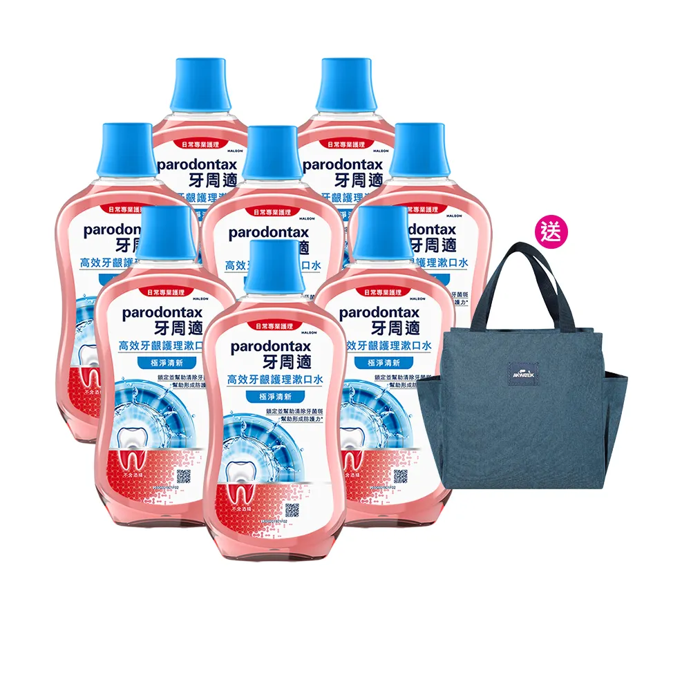 【Parodontax 牙周適】高效牙齦護理漱口水 500mlX8入(極淨清新/溫和薄荷)