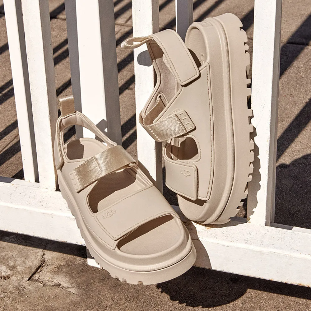 【UGG】涼鞋女鞋 厚底涼鞋 防水涼鞋 GoldenGlow 海鹽白 UG1152685SSAL