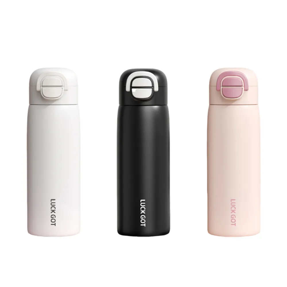【SUNLY】500ml 316不鏽鋼簡約隨行杯 單手彈蓋 辦公/車用保溫瓶 雙飲口 不漏水設計