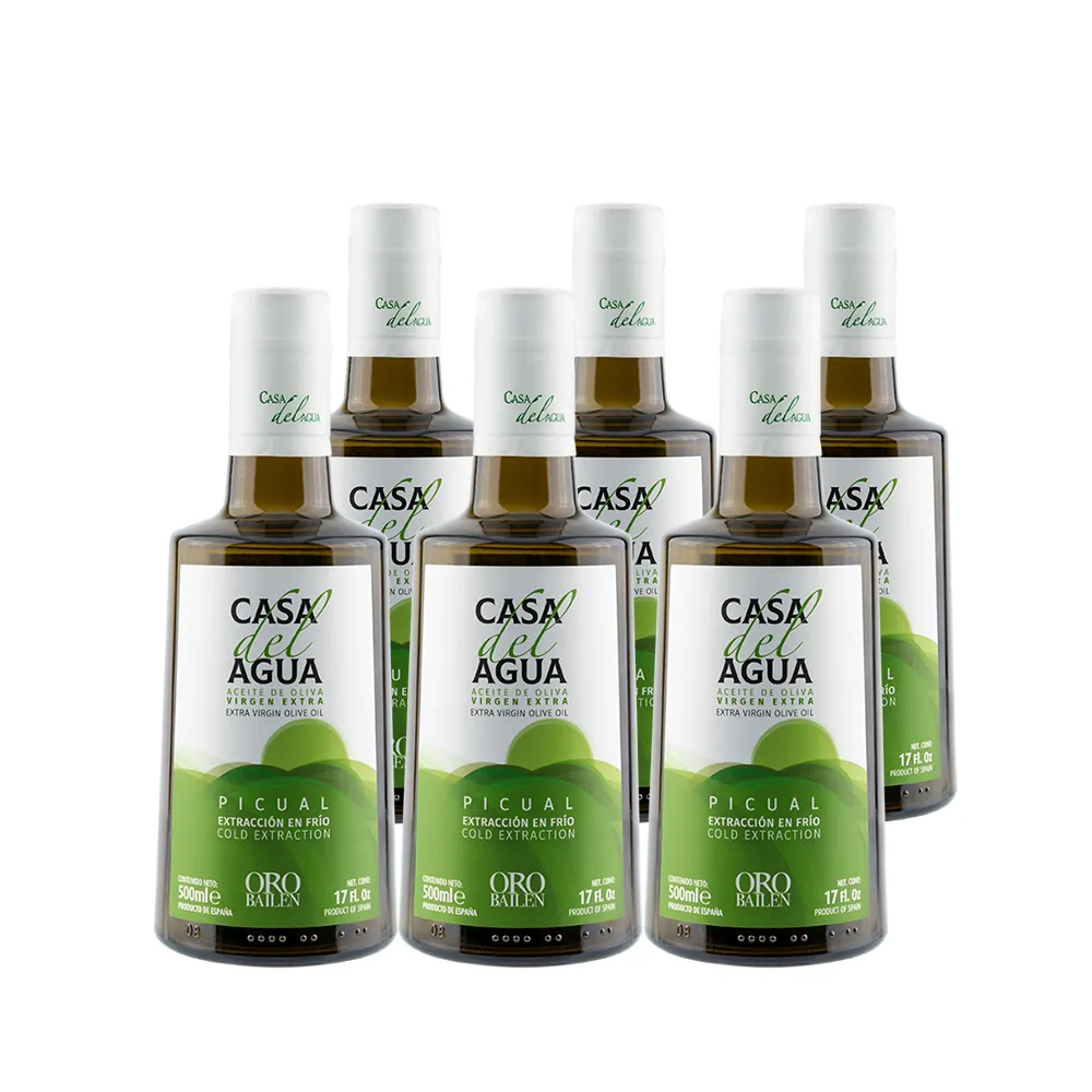 【Casa del Agua 歐嘉】莊園職人款 特級冷壓初榨橄欖油 500mlx6入(國民好油/家庭料理首選/高發煙點)