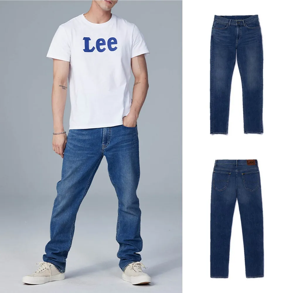 【Lee】男裝 牛仔褲 / 726 中腰標準直筒 中藍洗水(LB31705798R)