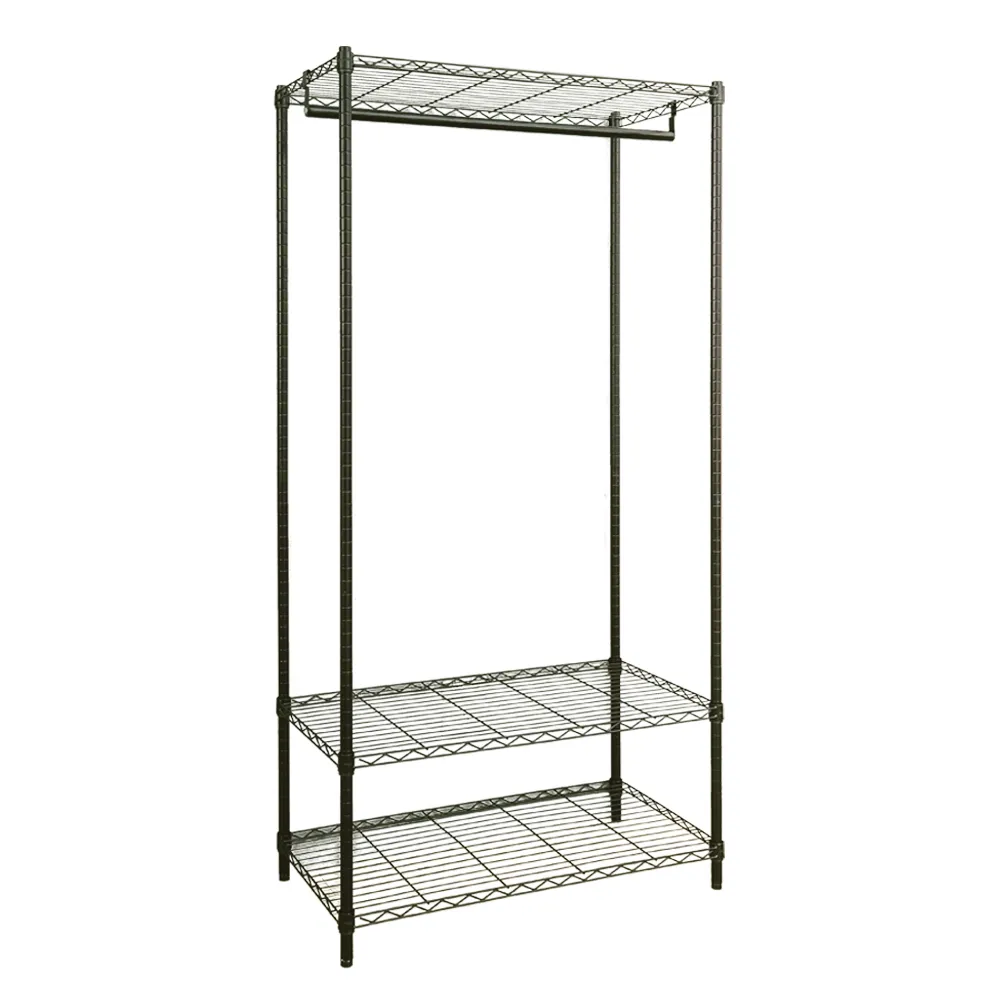 【dayneeds 日需百備】輕型 90x45x180cm 烤漆三層單桿衣櫥(置物架/掛衣架/收納架/層架/鐵架)