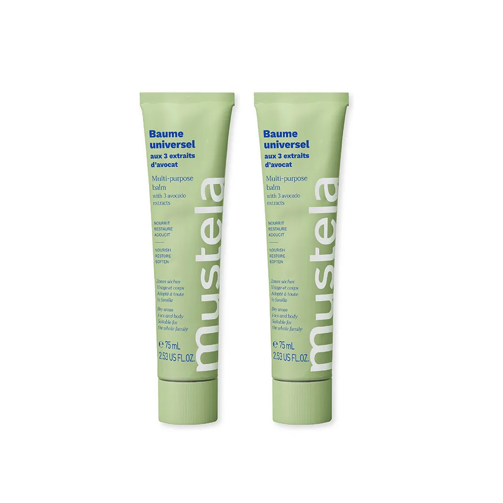 【Mustela 慕之恬廊】有機酪梨萬用霜75mlX2入(純素無香 滋潤護唇 護手霜 歐盟ECOCERT+法國BIO認證)