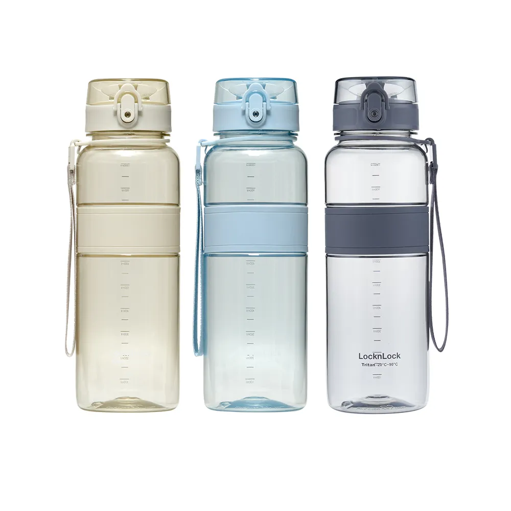 【LocknLock 樂扣樂扣】超值二入組 官方直營 Tritan優質彈蓋提帶水壺 1000ml(三色任選/Tritan材質/水壺)