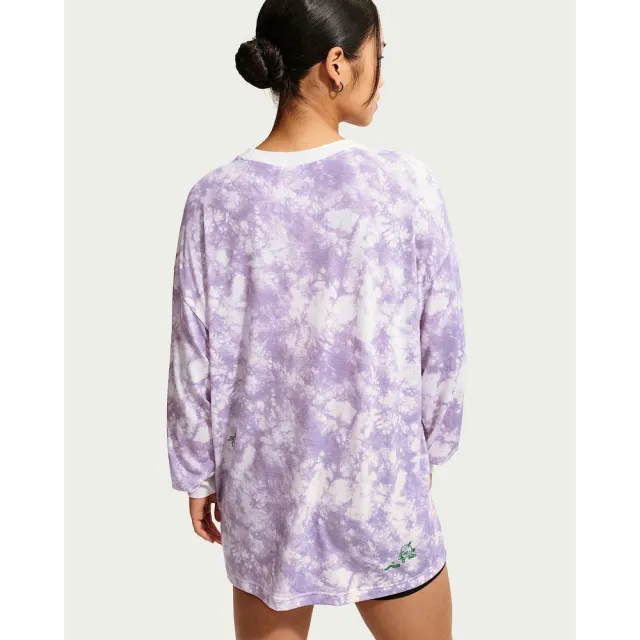 【NIKE 耐吉】長袖上衣 女 AS W NSW OS LS TEE 運動 休閒 寬鬆 紫 (IW1215544)
