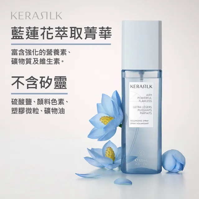 【KERASILK】輕盈蓬蓬髮霧125ml☆絲馭洸特殊個別處方(細軟扁塌髮適用/保濕/防靜電/免沖/髮妝水/蓬蓬水)