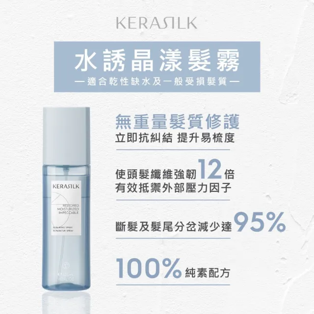 【KERASILK】水誘晶漾髮霧125ml☆絲馭洸特殊個別處方(乾性缺水、受損髮適用/補水修護/柔順不糾結/禮物)