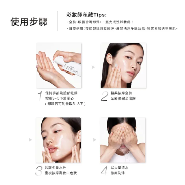 【NARS】官方直營 原生透亮卸妝組(裸光賦活透亮卸妝油+5件體驗組) 週年慶預購