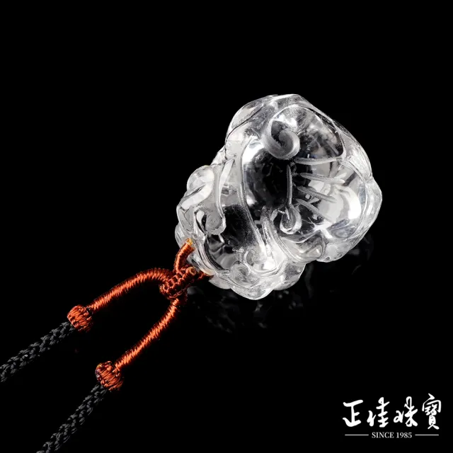 【正佳珠寶】白水晶 高淨體 招財如意貔貅 白水晶吊墜