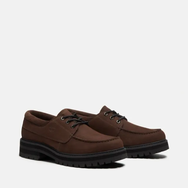 【Timberland】男款深棕色Britton Drive皮革休閒鞋(A42KGW07)
