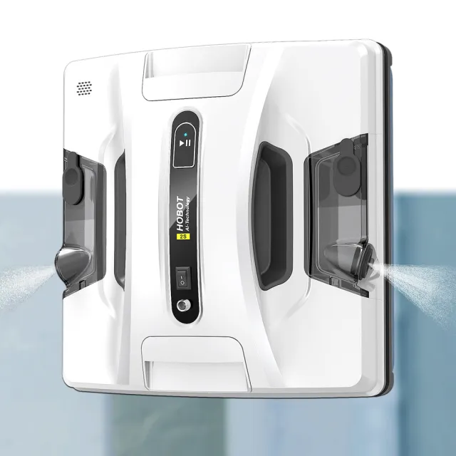 【HOBOT 玻妞】雙向超音波噴水擦窗機器人HOBOT-2S(雙邊噴水/適應各種玻璃材質/大面積擦拭/擦窗機)