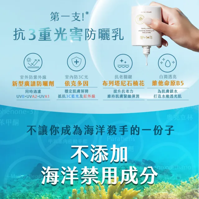 【牛爾京城之霜】新上市 買1送1 零重力海洋友善輕膚防曬乳SPF50+PA+++50ml(不黏膩/不悶)