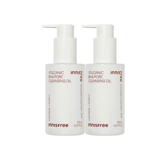 【innisfree】買1送1★火山泥毛孔潔淨卸妝油 150ml(2入組/BHA水楊酸)