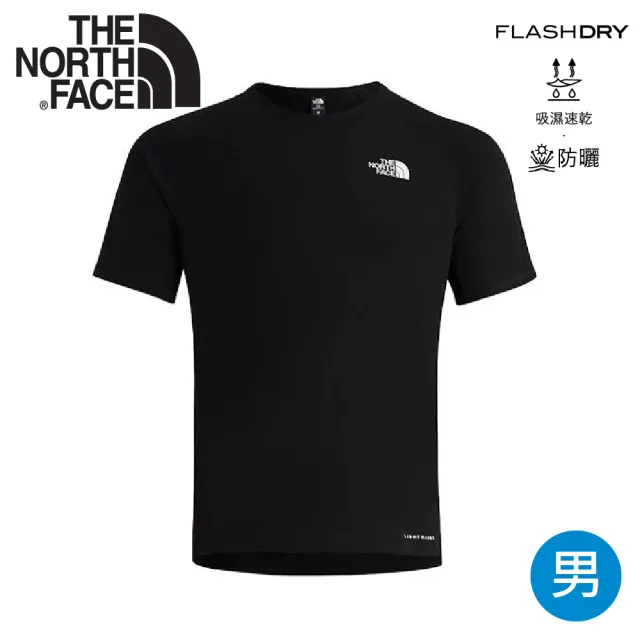 【The North Face】男 Sunriser 專業跑排汗短袖 美版《黑》8BBP/快乾透氣/戶外跑步