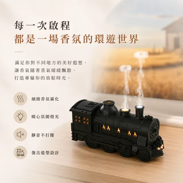 【PINFIS 品菲特】法國有機精油 全效情境配方香氛2入組禮盒+火車香氛機