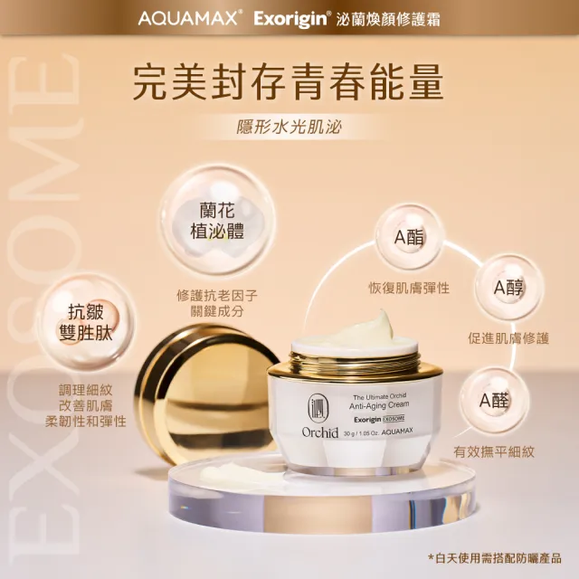 【AQUAMAX 奧科美氏】買2送1★泌蘭煥顏修護霜3入囤貨組(蘭花植泌體/A醇A醛A酯/撫紋雙胜月太/恢復彈性/乳霜)