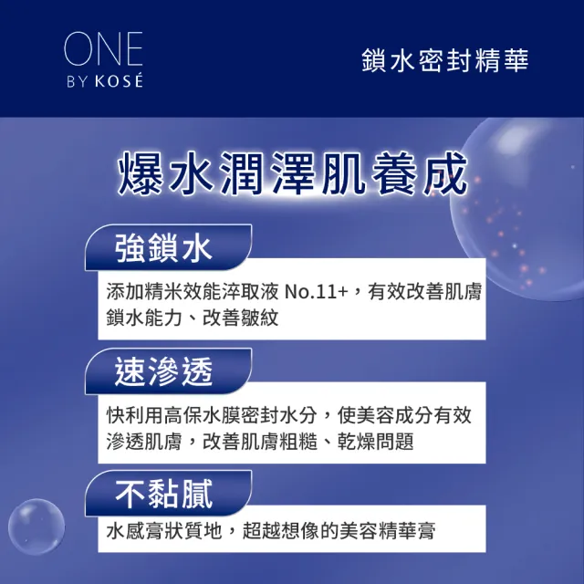 【KOSE 高絲】ONE BY KOSE 鎖水密封精華 40g(買1送1)