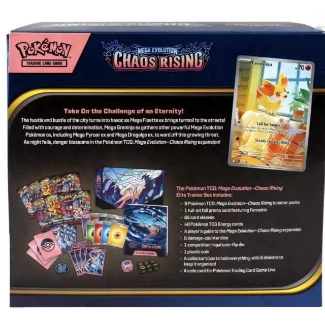 【POKEMON 精靈寶可夢】(美版)寶可夢卡牌 Mega Evolution 混沌崛起Chaos Rising 菁英訓練家盒 國際英文版